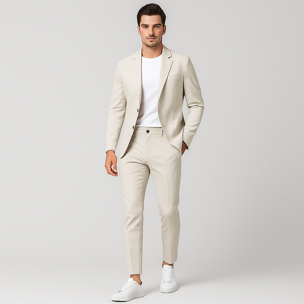 Leo - Uformelt herredresssett med V-hals - Sommerchic