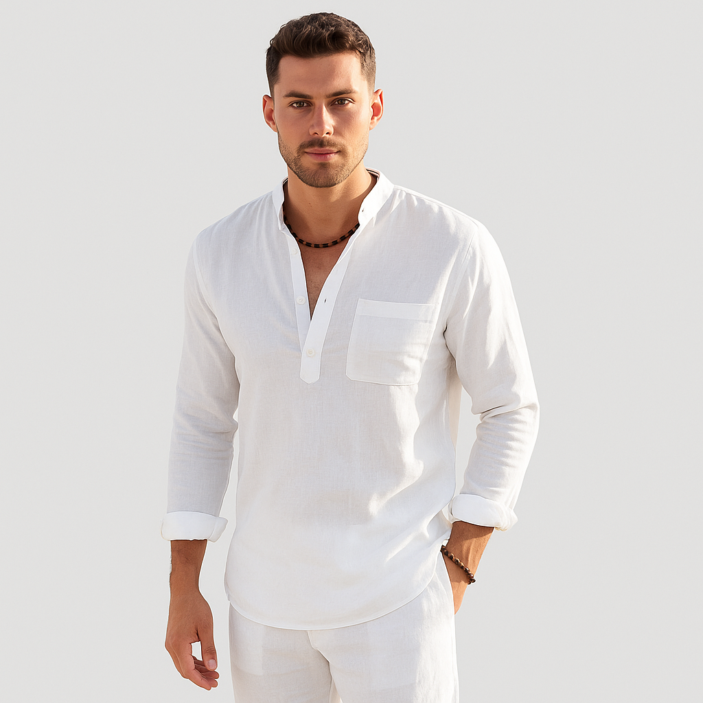 Lendon - Elegant linskjorte for menn - Summer Chic