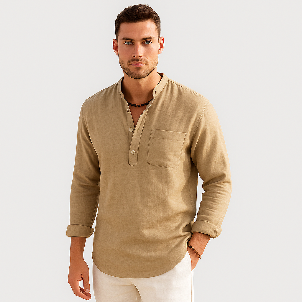 Lendon - Elegant linskjorte for menn - Summer Chic