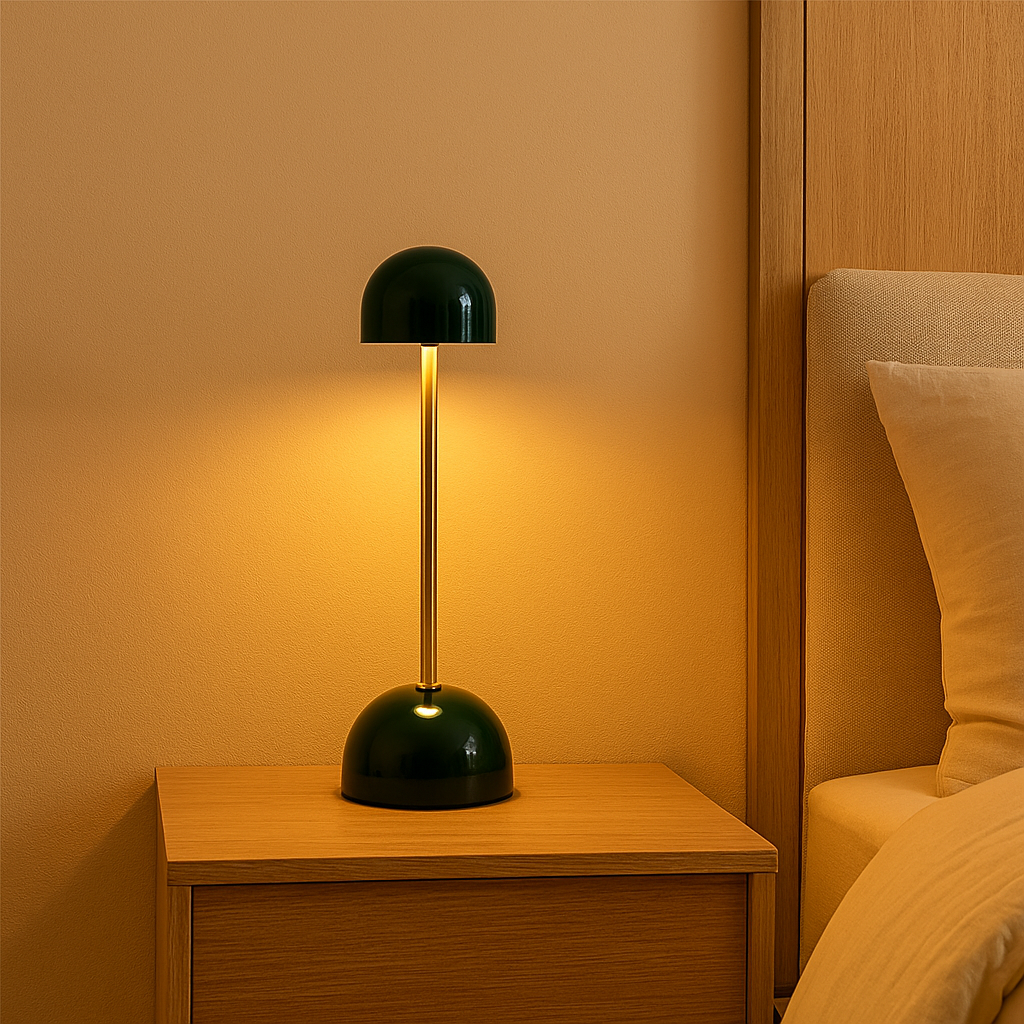 Soluna - Minimalistisk og myk trådløs LED-bordlampe