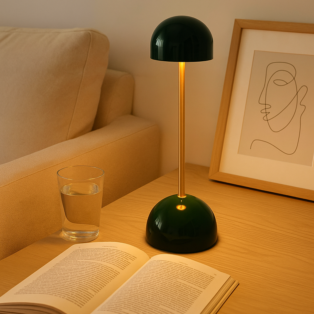 Soluna - Minimalistisk og myk trådløs LED-bordlampe