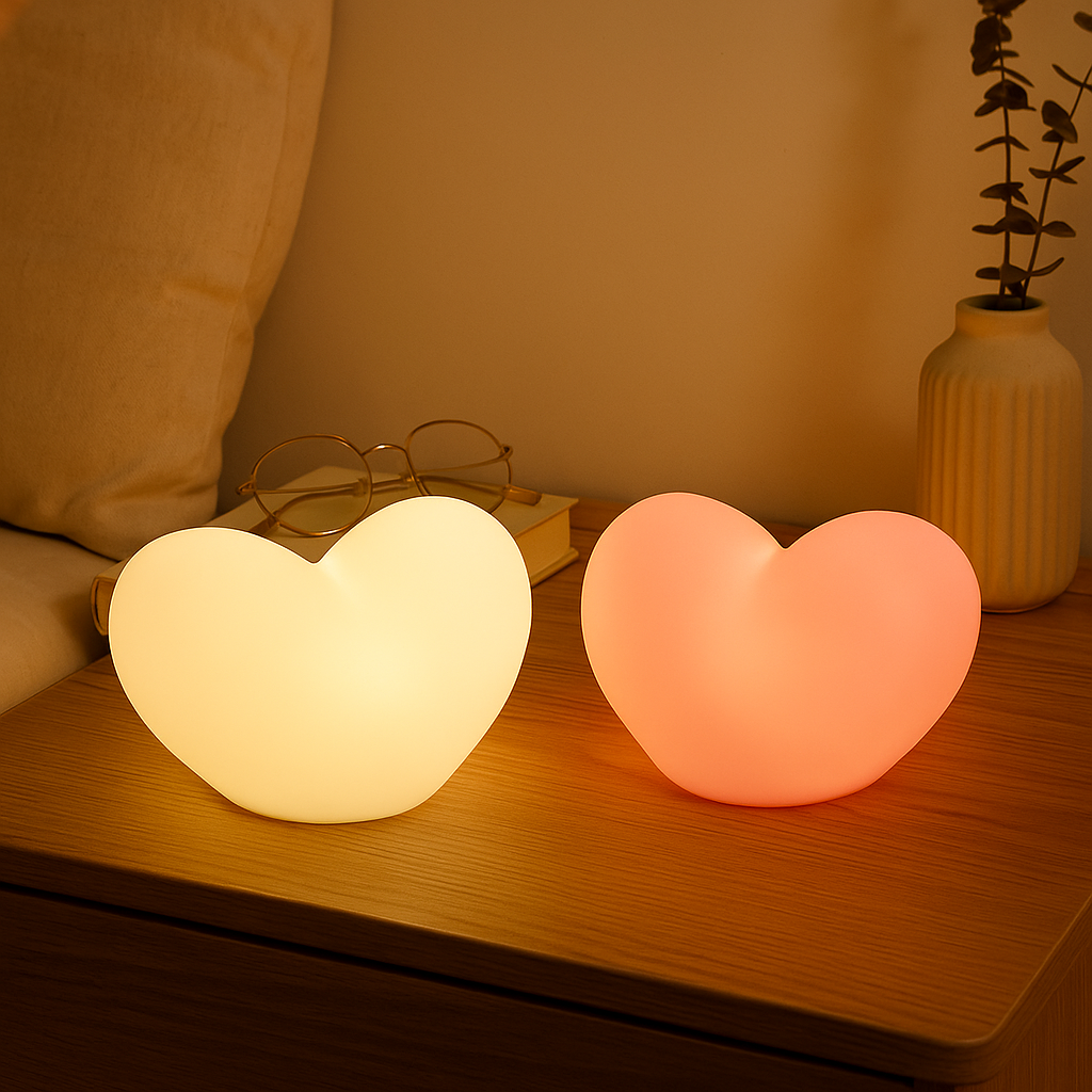 LumaGlow - Romantisk hjerteformet LED-nattlys