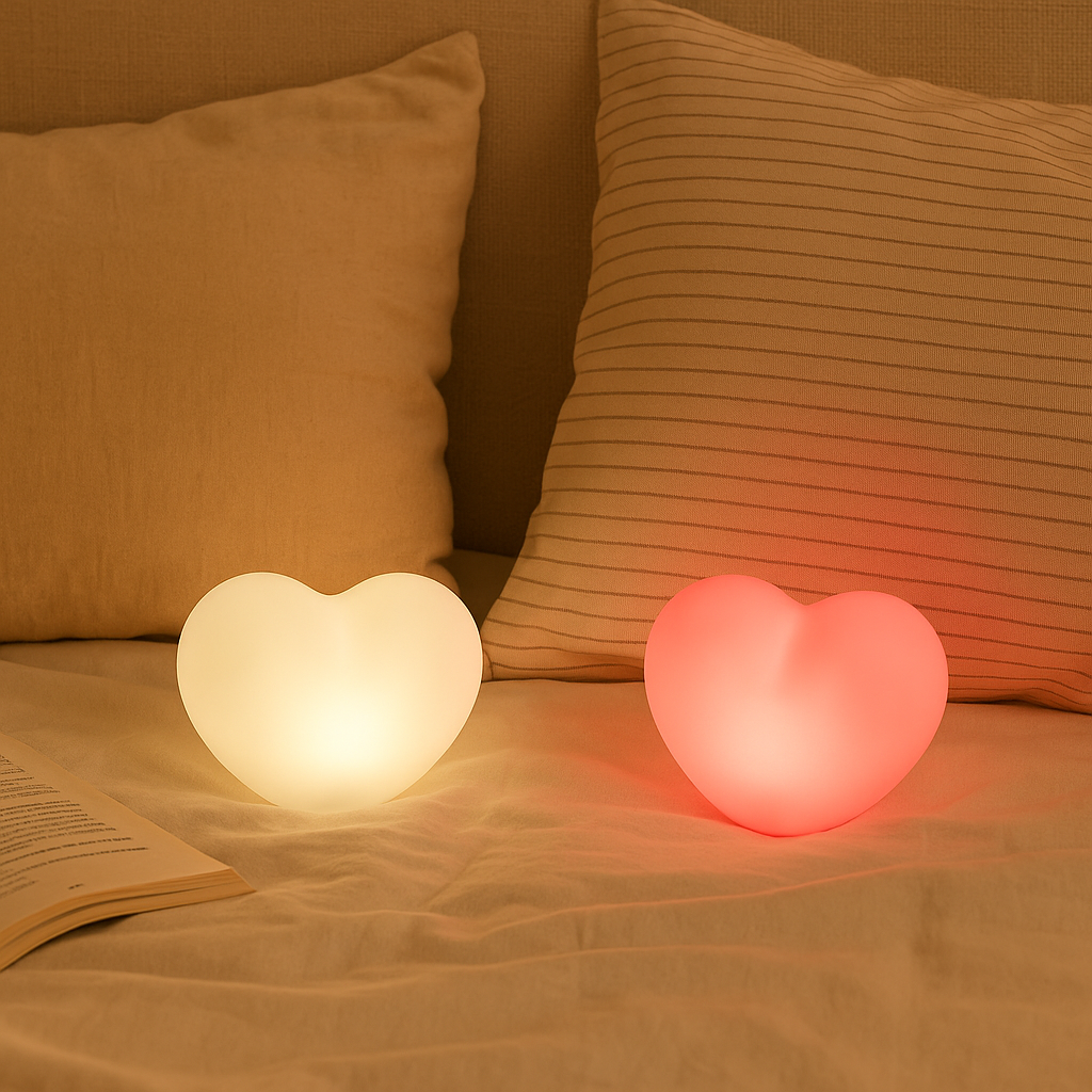 LumaGlow - Romantisk hjerteformet LED-nattlys