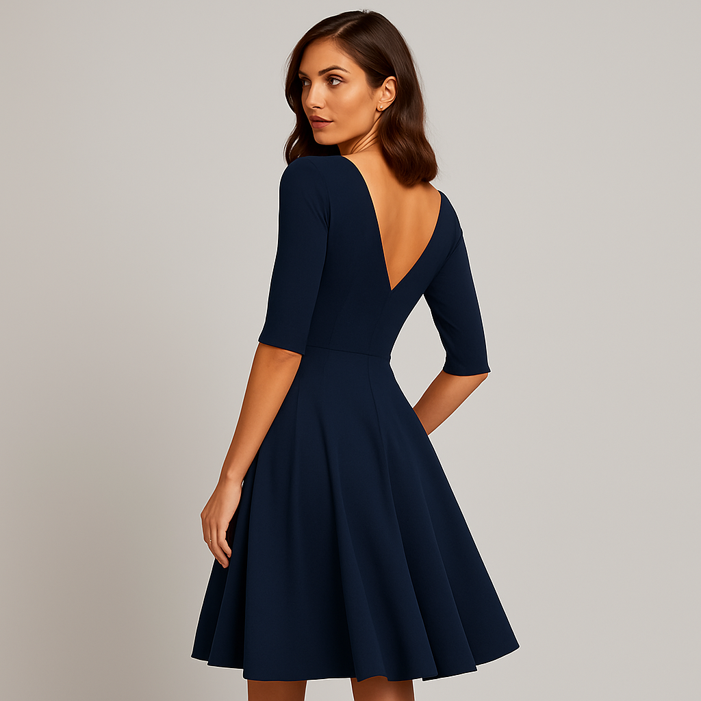 Elan Midi Flare-kjole – Raffinert stil for alle anledninger