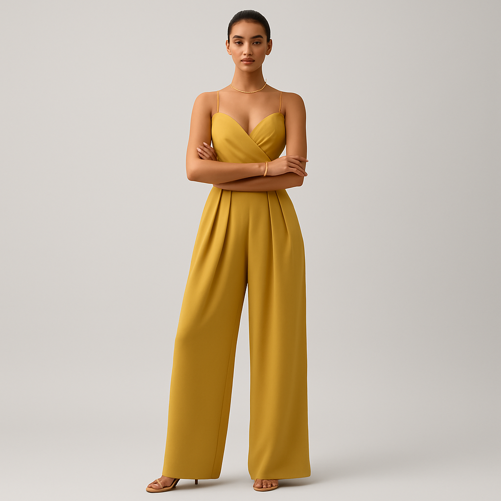 ChicContrast Jumpsuit med spaghettistropper – Minimodell med en moderne vri