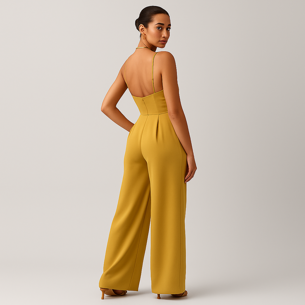 ChicContrast Jumpsuit med spaghettistropper – Minimodell med en moderne vri