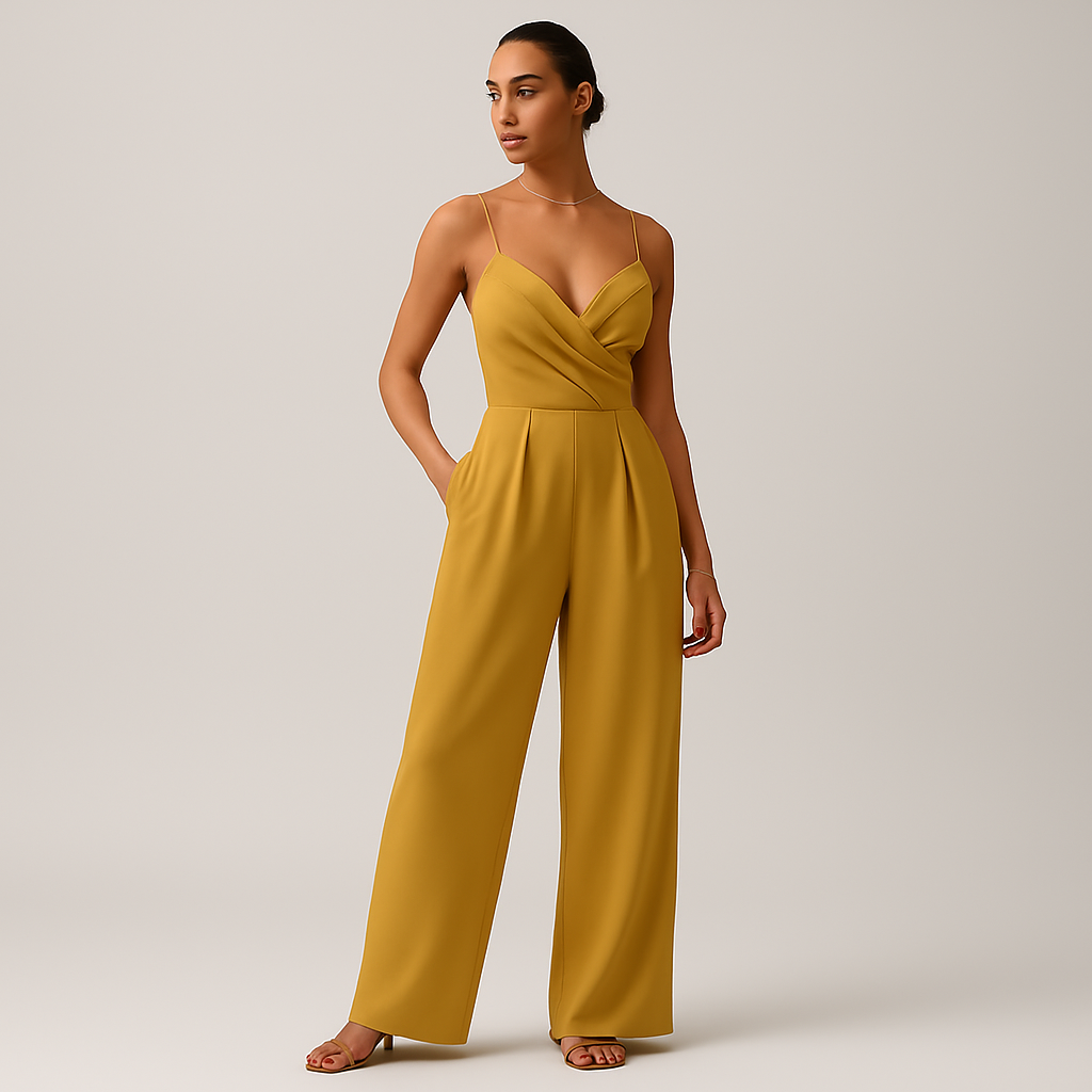 ChicContrast Jumpsuit med spaghettistropper – Minimodell med en moderne vri