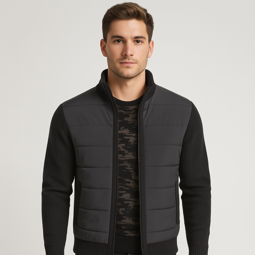 Ethan genser med høy hals – langermet jakke for menn