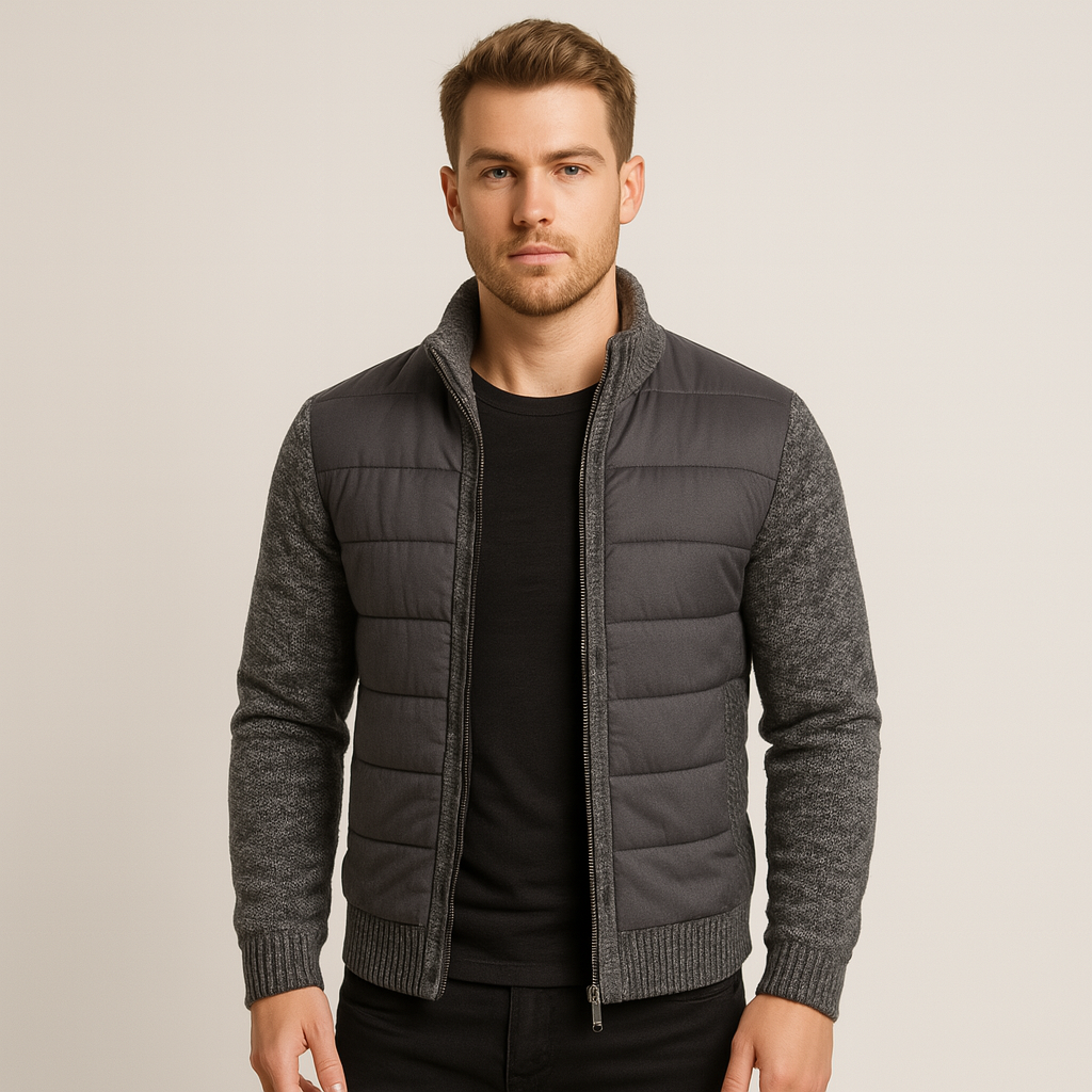 Ethan genser med høy hals – langermet jakke for menn