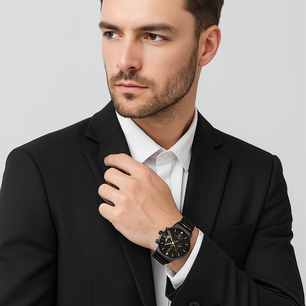 VernoTime elegant rund skjerm – med kalendervisning