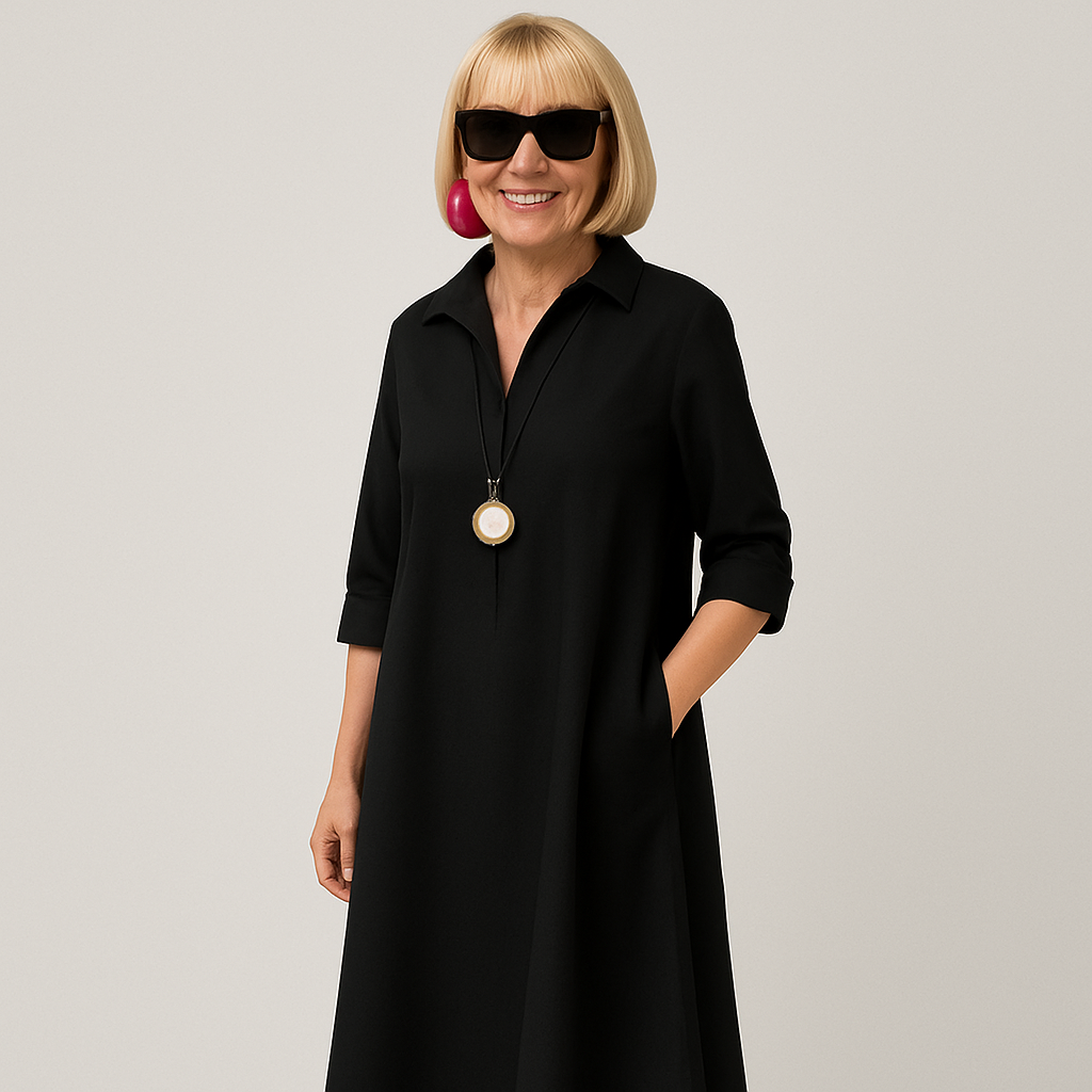 ÉlanChic – elegant skjortekjole for kvinner med en raffinert stil