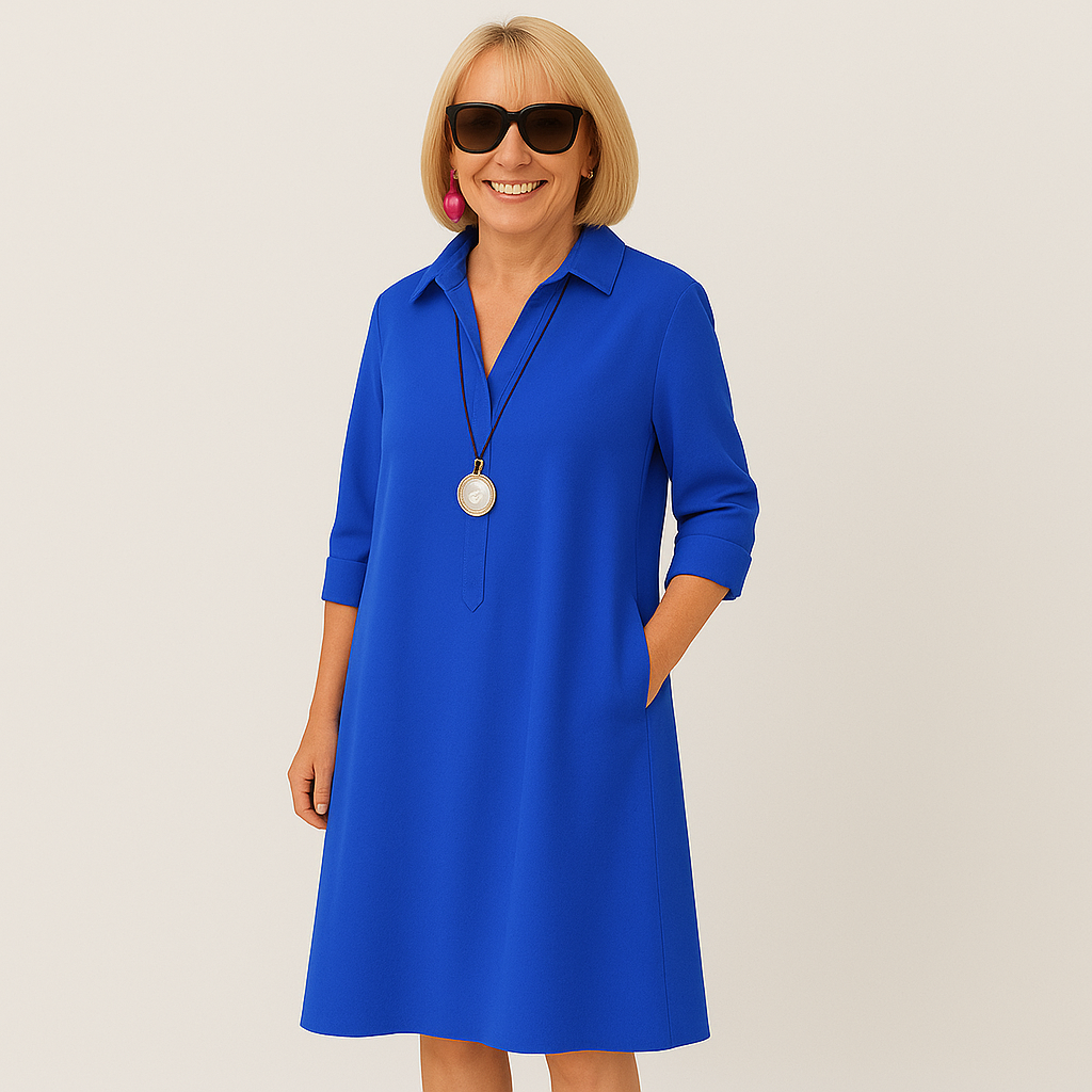 ÉlanChic – elegant skjortekjole for kvinner med en raffinert stil