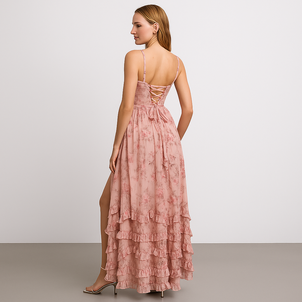 Colette - Blomsterkorset Maxikjole