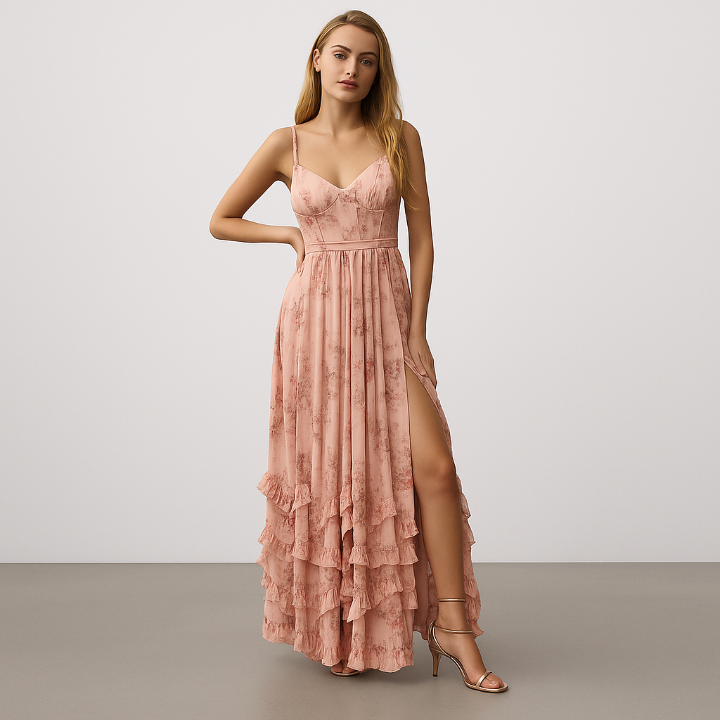 Colette - Blomsterkorset Maxikjole