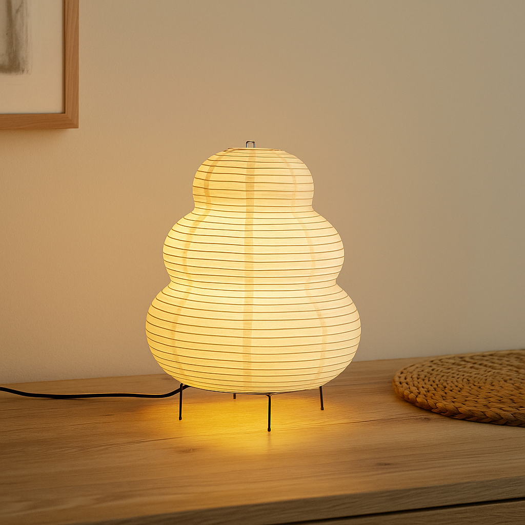 WabiGlow – Justerbar gulvlampe i rispapir