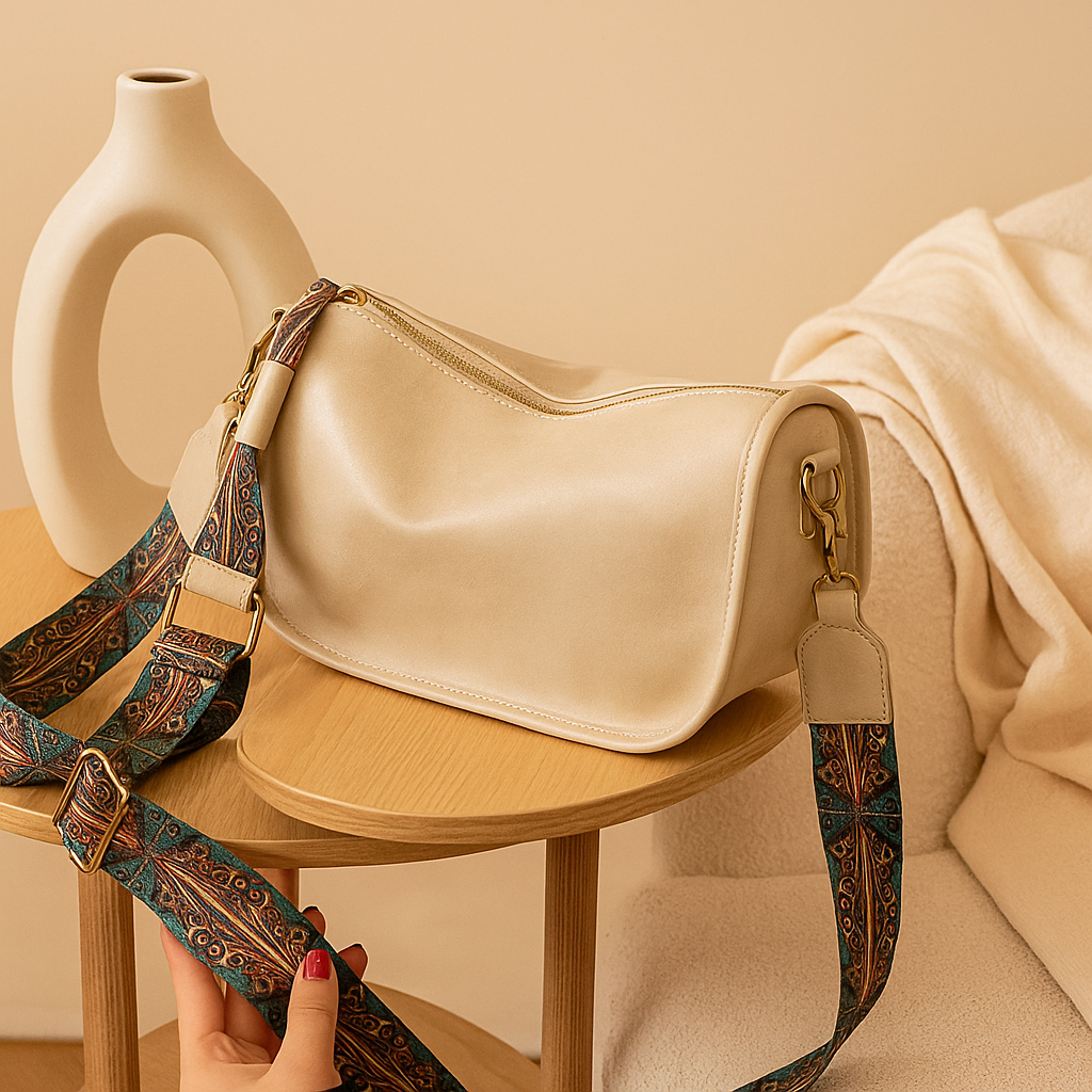 Elegant skulderveske med klaff for kvinner