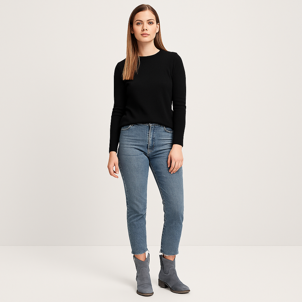 Rustler dame vintage westernstøvler – komfortabel cowgirl-stil til midt på leggen