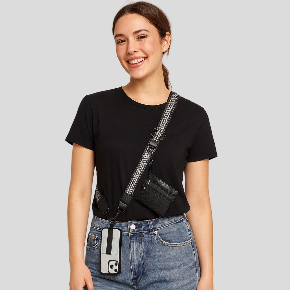 SecureZip | Stilig crossbody-telefonholder med lommebok