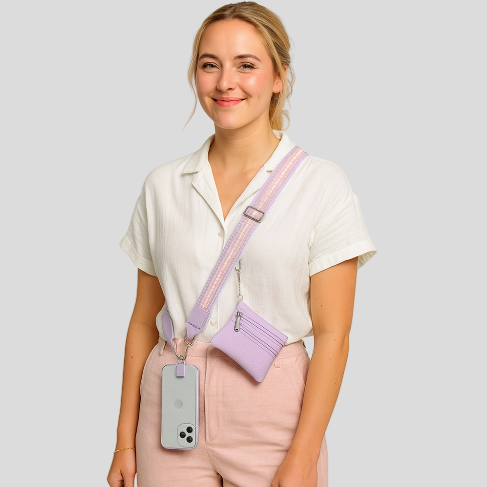 SecureZip | Stilig crossbody-telefonholder med lommebok