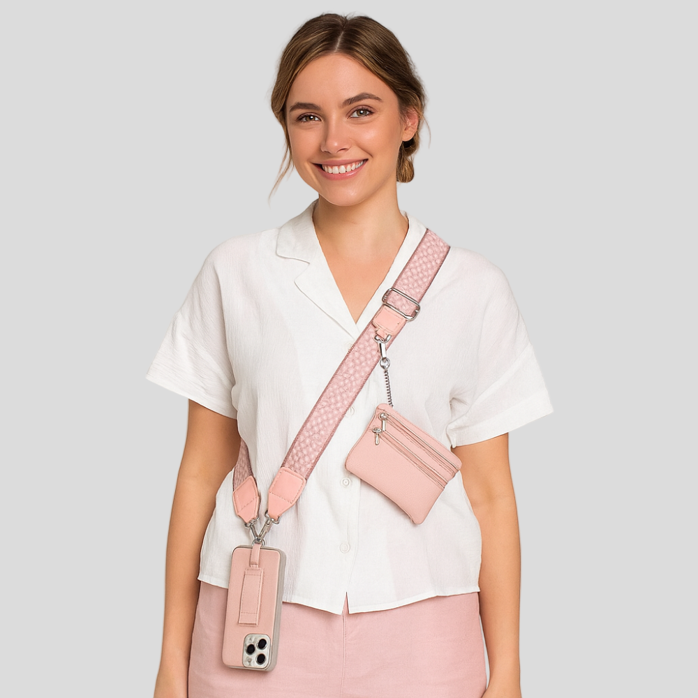 SecureZip | Stilig crossbody-telefonholder med lommebok