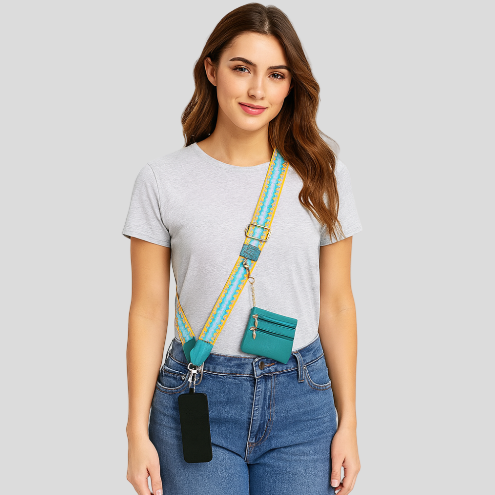 SecureZip | Stilig crossbody-telefonholder med lommebok
