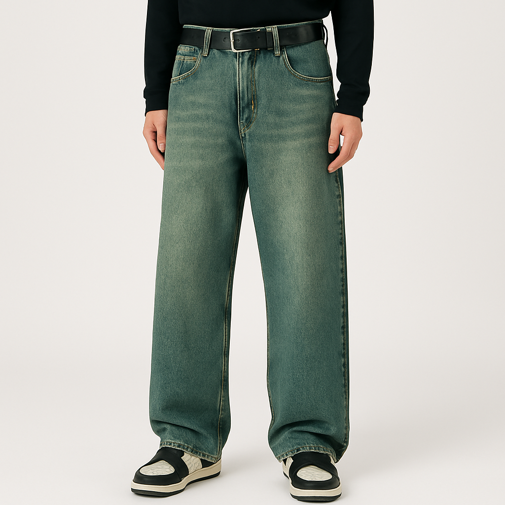 4Legend – Flare-jeans for menn – Uformell gate-stil, lommer, moden look