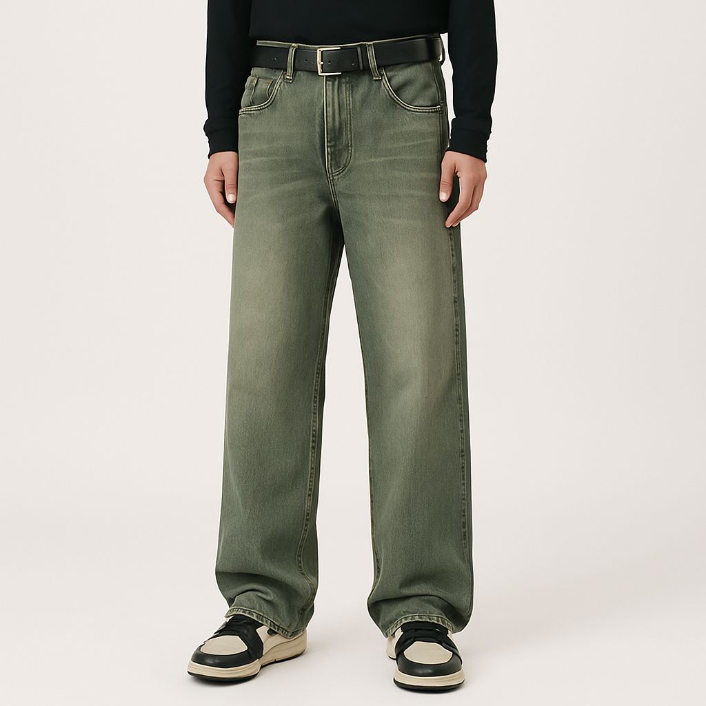 4Legend – Flare-jeans for menn – Uformell gate-stil, lommer, moden look