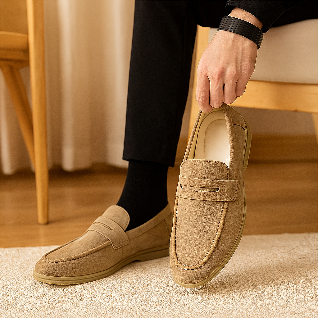 Allsidige forretnings- og fritidsloafers for menn – stilige og enkle slip-on flats