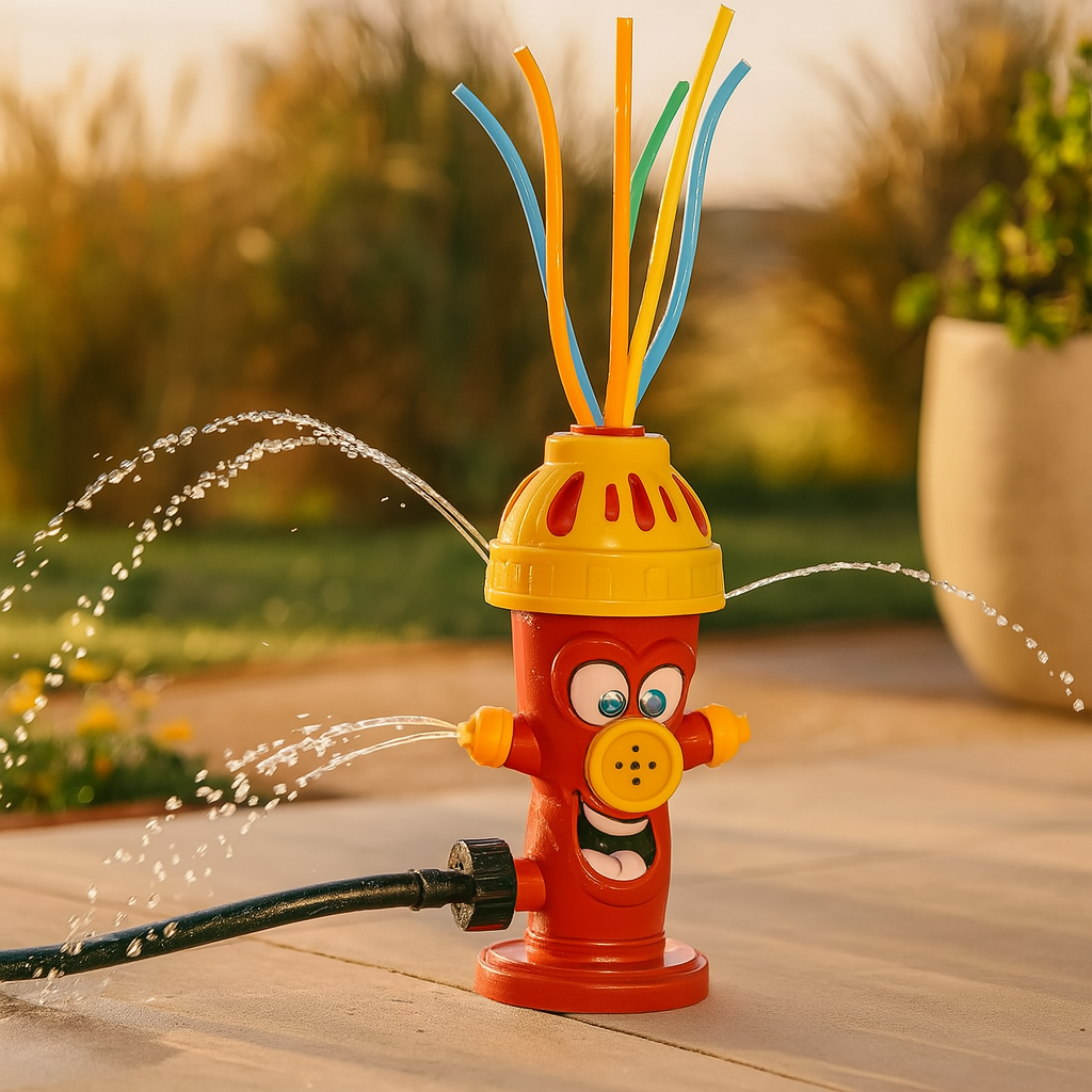 Hydrantsprinkler for barn – roterende vannleke for vannleker i hagen