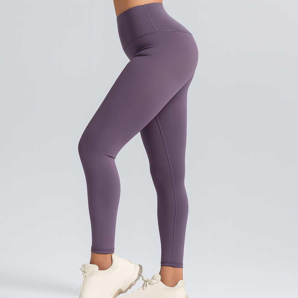 Yogaleggings med høy midje for kvinner – magekontroll og elastisk passform for yoga og pilates