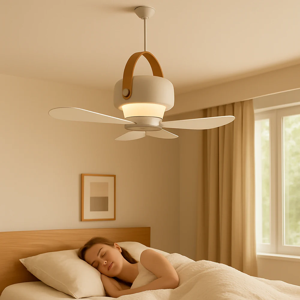 BreezeGlow – Bærbar takvifte med LED-lys og Bluetooth-høyttaler
