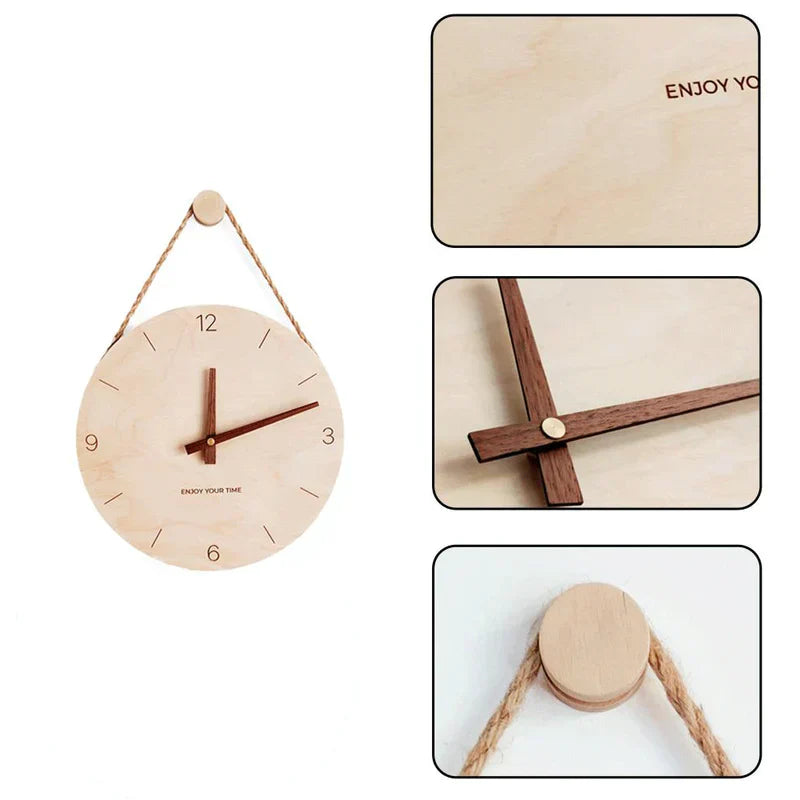 WoodHush – Minimalistisk veggklokke
