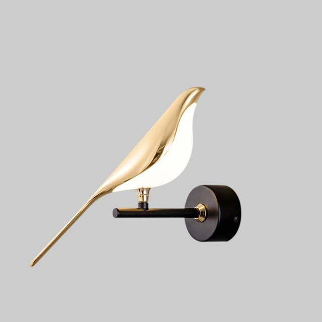 Vegglampe med fugl
