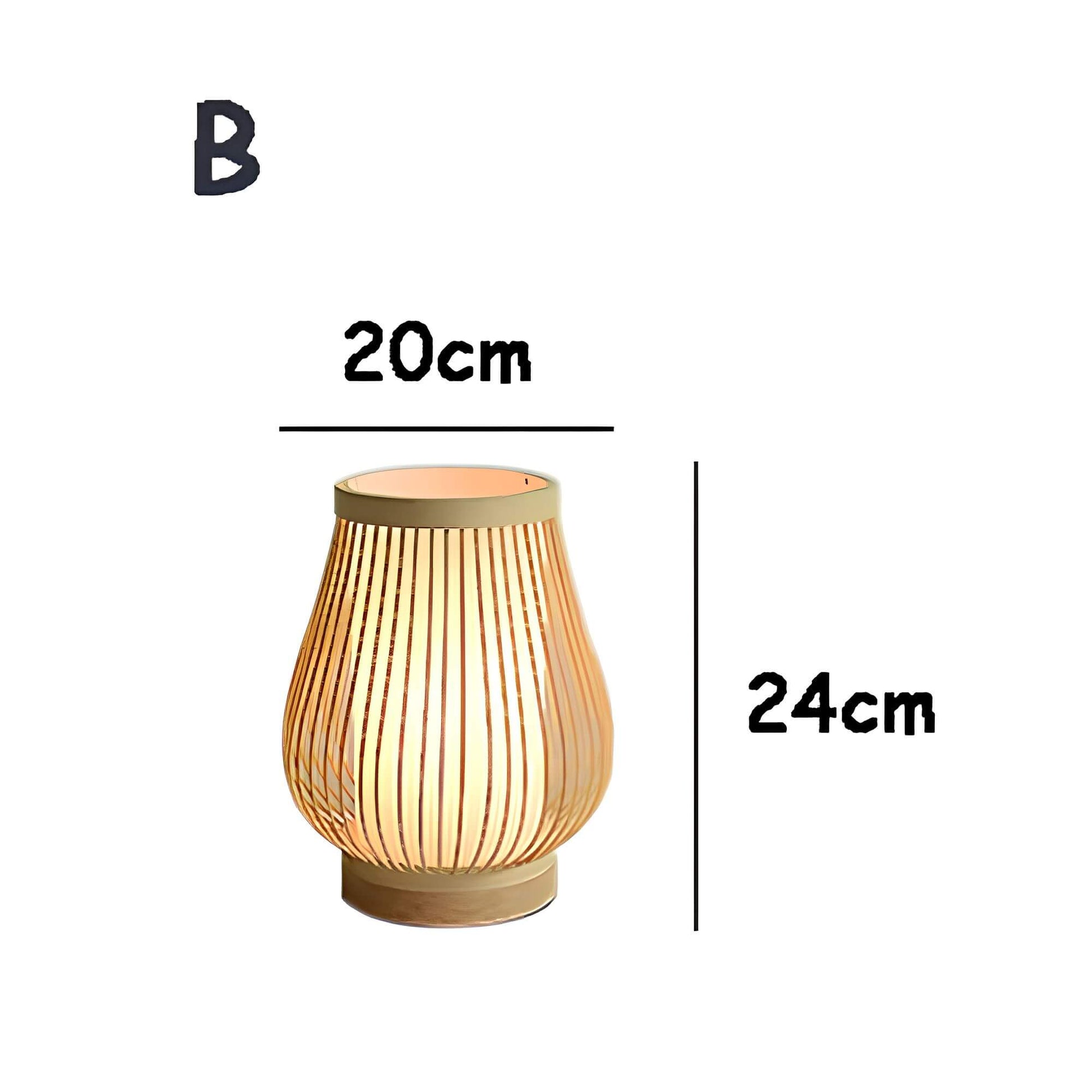 ZenGlow japansk-inspirert LED-bordlampe – Unik design med varm glød