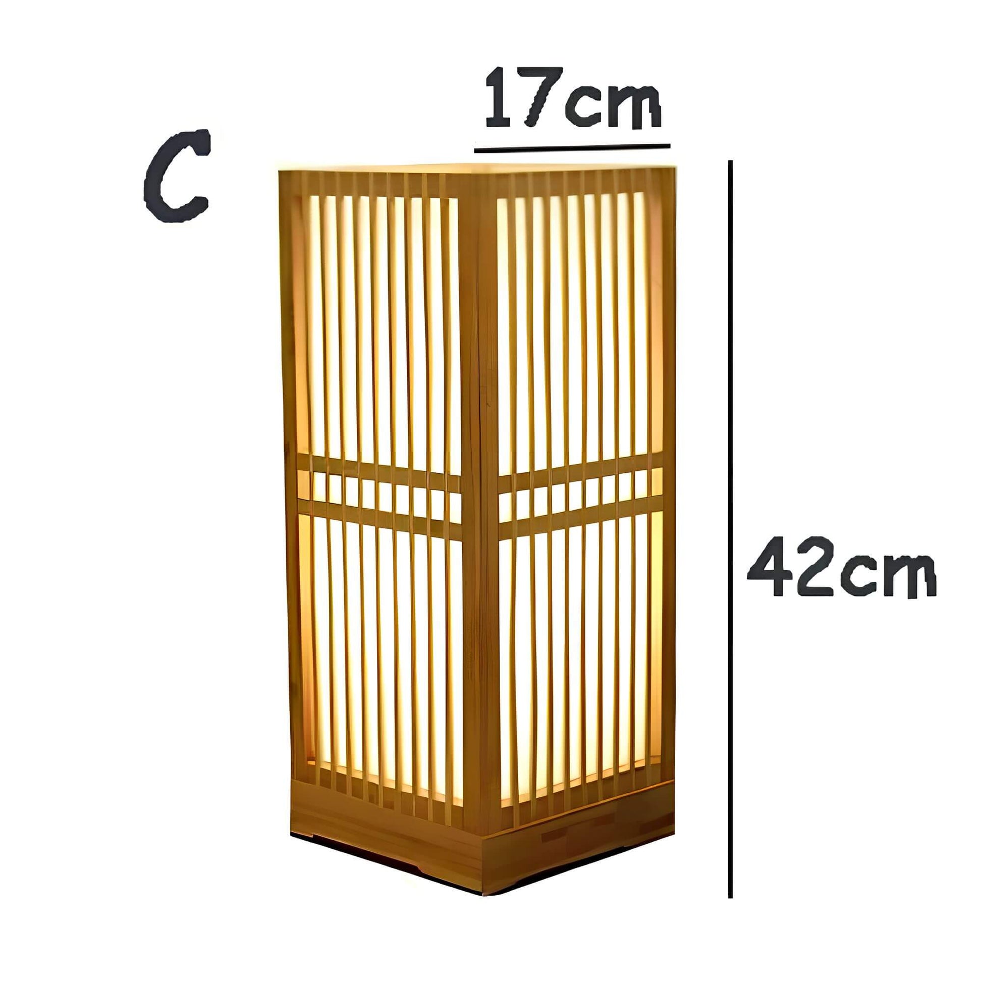 ZenGlow japansk-inspirert LED-bordlampe – Unik design med varm glød