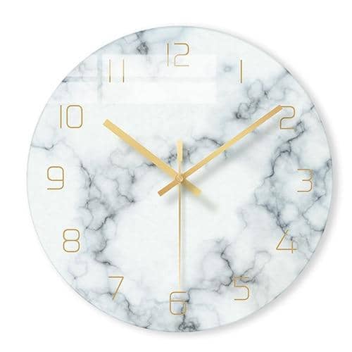Marbelle Elegant dekorativ klokke - stilig design i marmorutseende