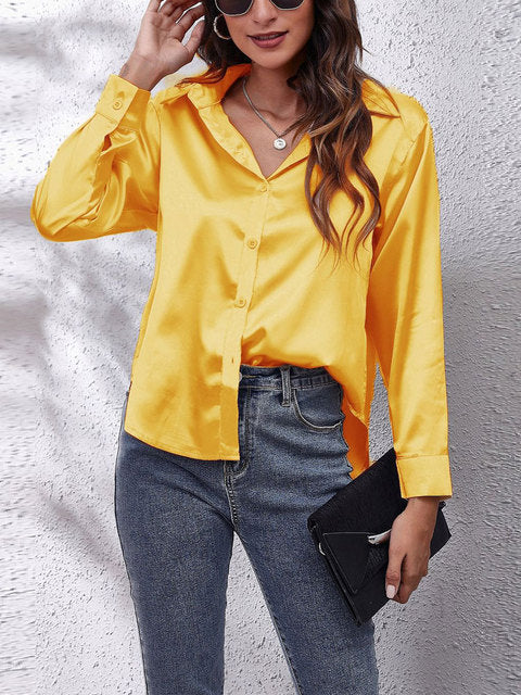 Natalia - Luksuriøs klassisk bluse med knapper