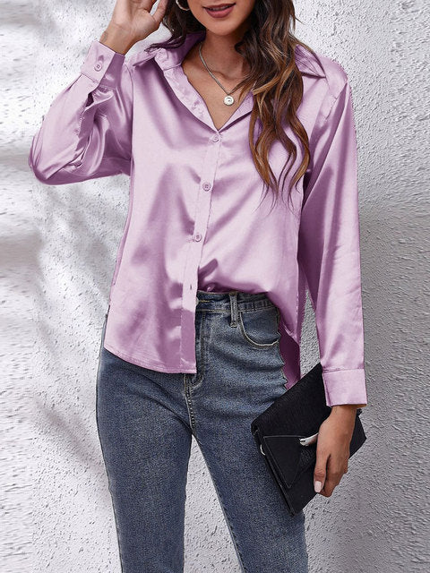Natalia - Luksuriøs klassisk bluse med knapper