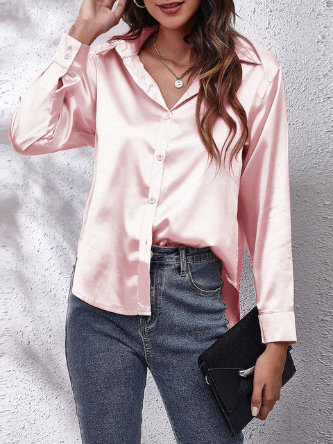 Natalia - Luksuriøs klassisk bluse med knapper