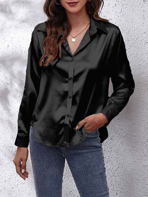 Natalia - Luksuriøs klassisk bluse med knapper