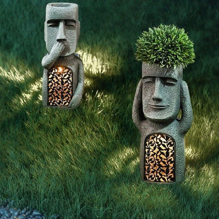 Hagedekor - Kunstnerisk potteplante med solcellelys