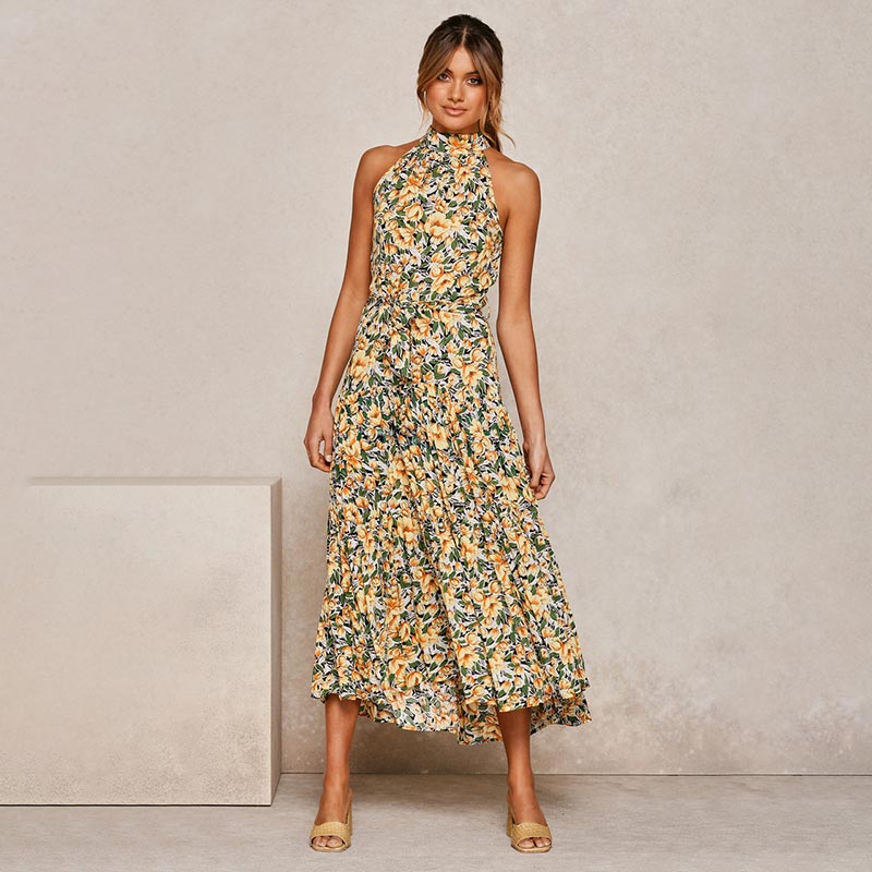 Vergie Boho Prikkete Kjole | Elegant Kvinners Festantrekk