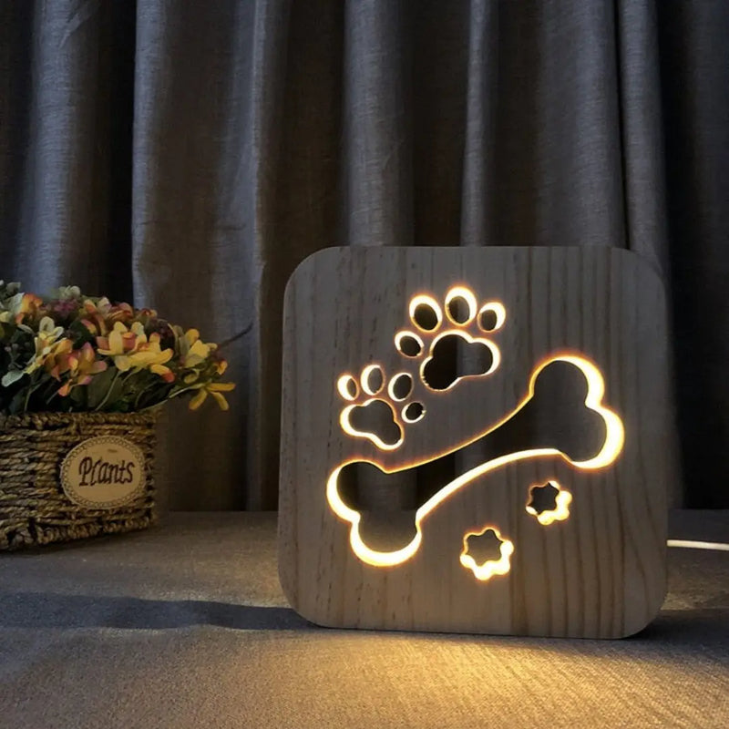 PawfectGlow - sjarmerende 3D LED-lampe