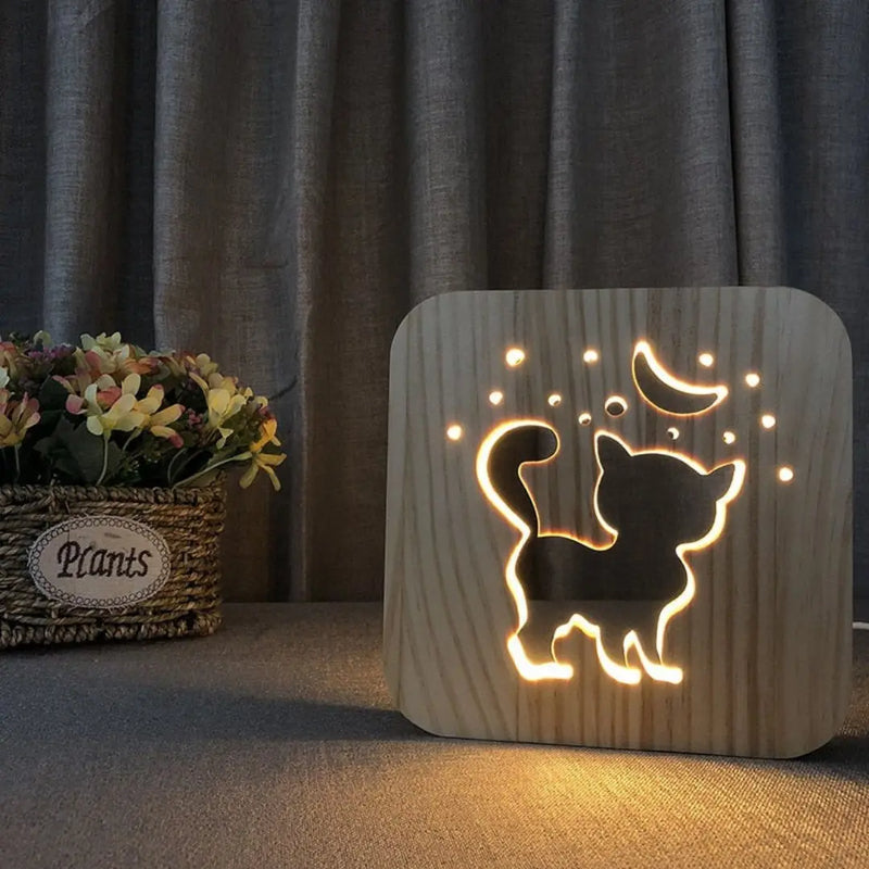 PawfectGlow - sjarmerende 3D LED-lampe