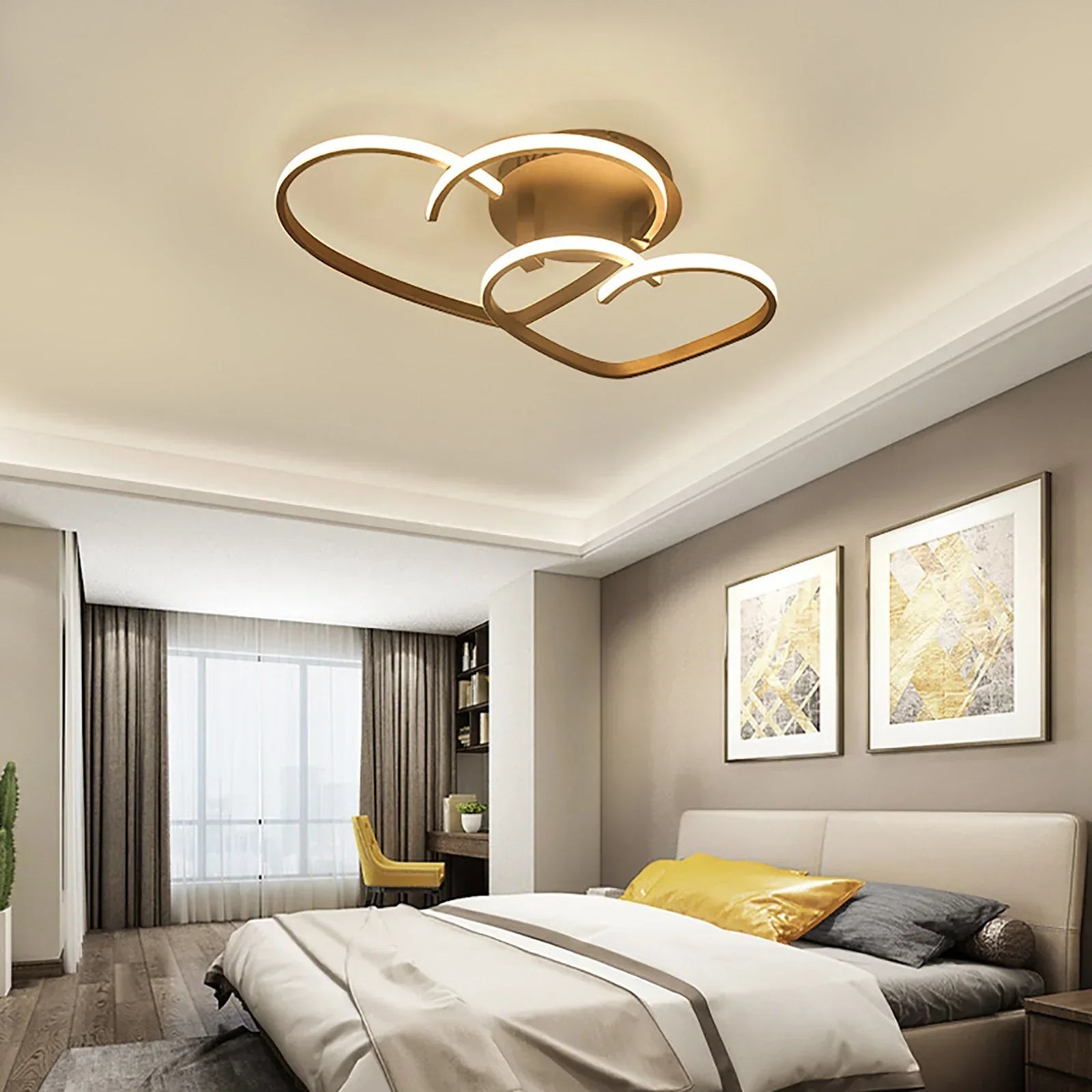 LumiHeart LED-taklampe – romantisk hjerteformet belysning for koselige rom
