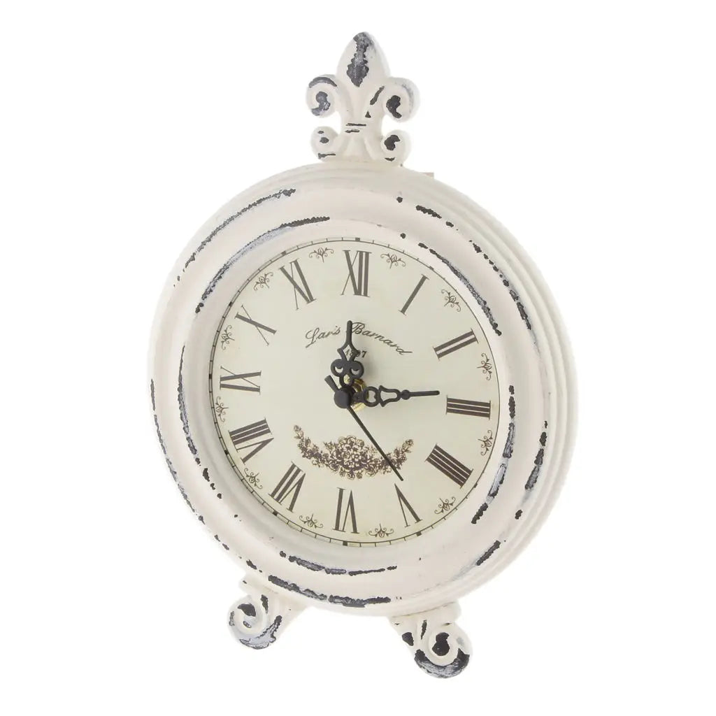 VintageCharm - Elegant bordklokke med romertall