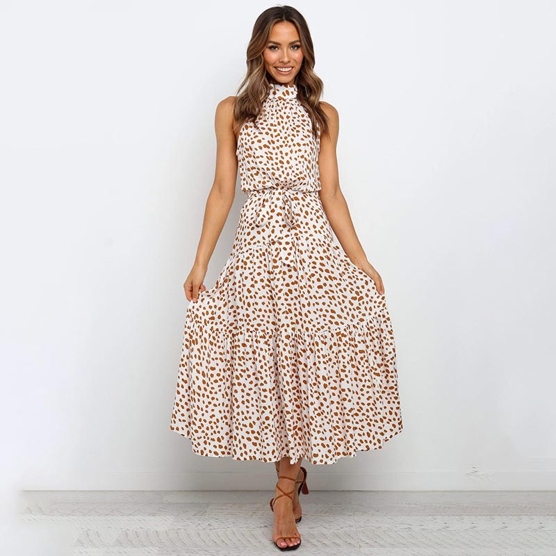 Vergie Boho Prikkete Kjole | Elegant Kvinners Festantrekk