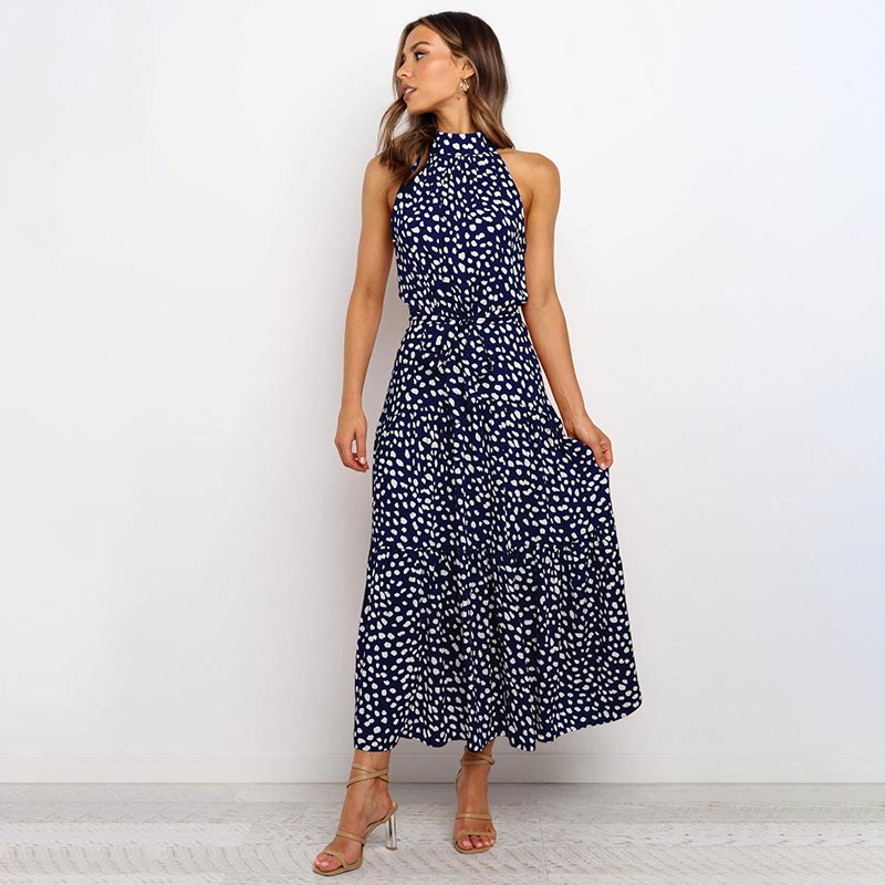 Vergie Boho Prikkete Kjole | Elegant Kvinners Festantrekk