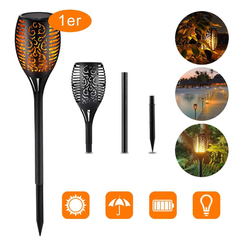 SolarFlame – Utendørs LED-solarlys med automatisk på/av-sensor