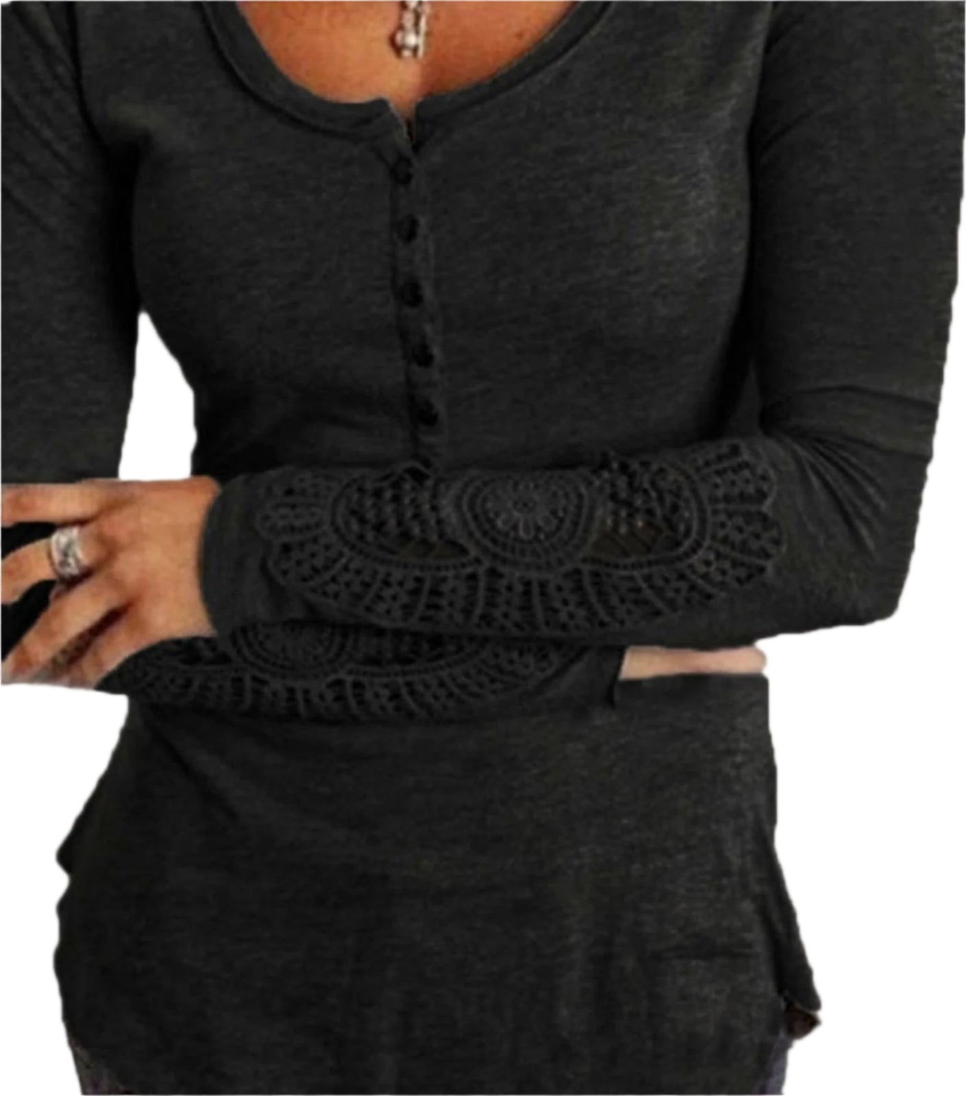 Larah - Tidløs elegant bluse med blondermer